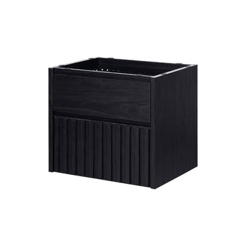 Sherwin Slat Modern Coastal 2-Drawer Wall Mounted Bath Vanity Cabinet Only (Sink Basin Not Included) - JONATHAN Y